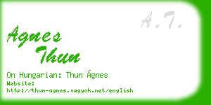 agnes thun business card